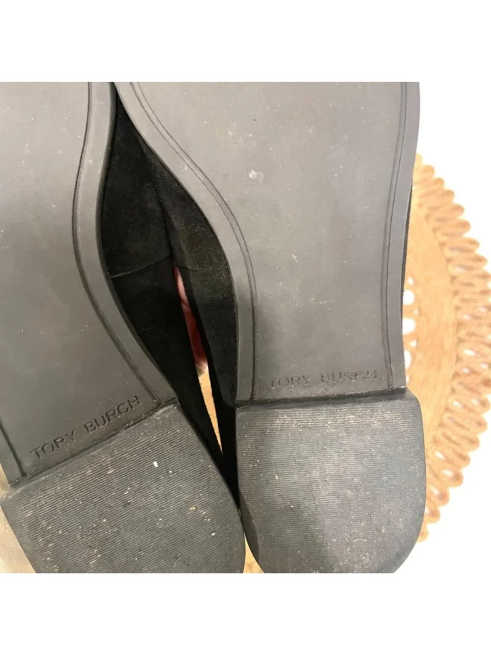 Tory Burch Georgia Loafers in Perfect Black Suede Size 7.5 Old Money Chic